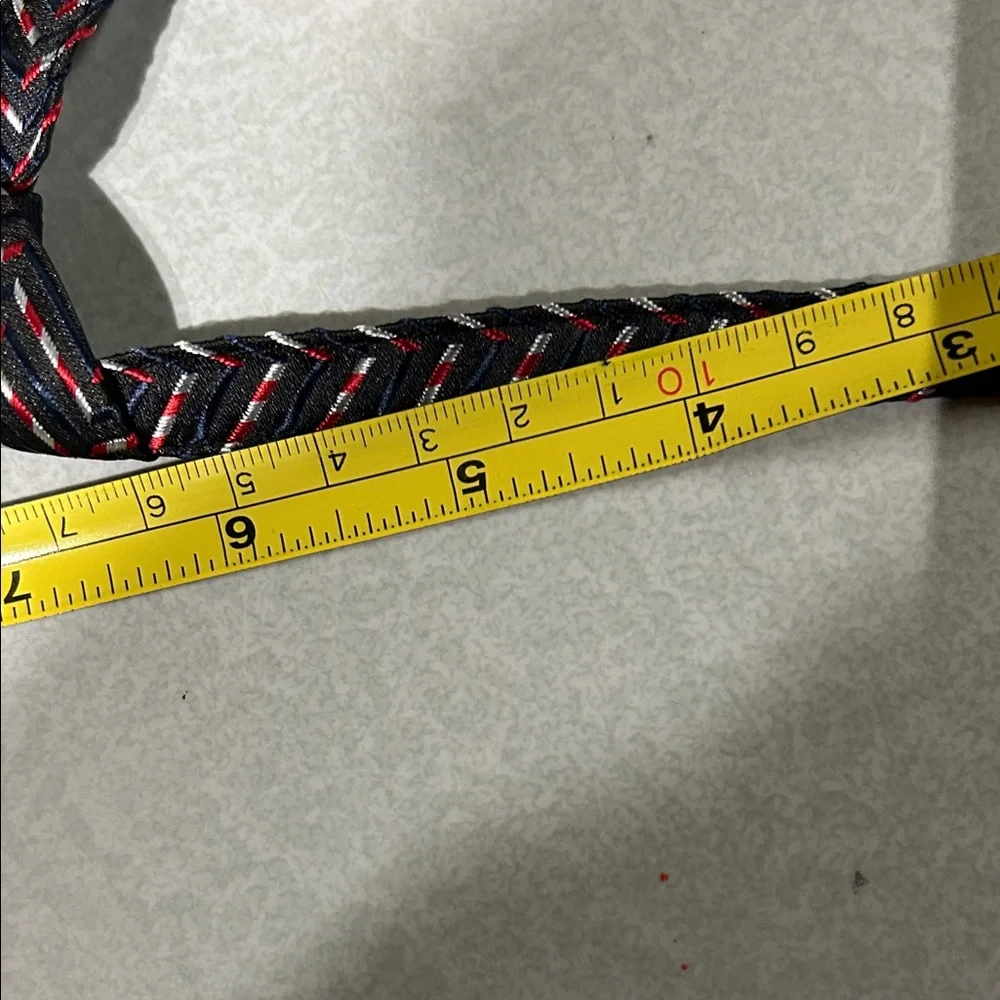 Kid's Chevron Patterned Tie in Black, Red, and Gray